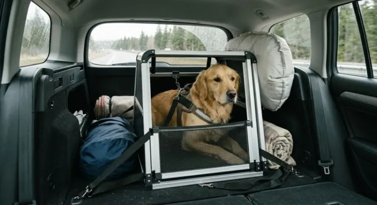 Transport chien voiture : harnais, caisse et règles de sécurité