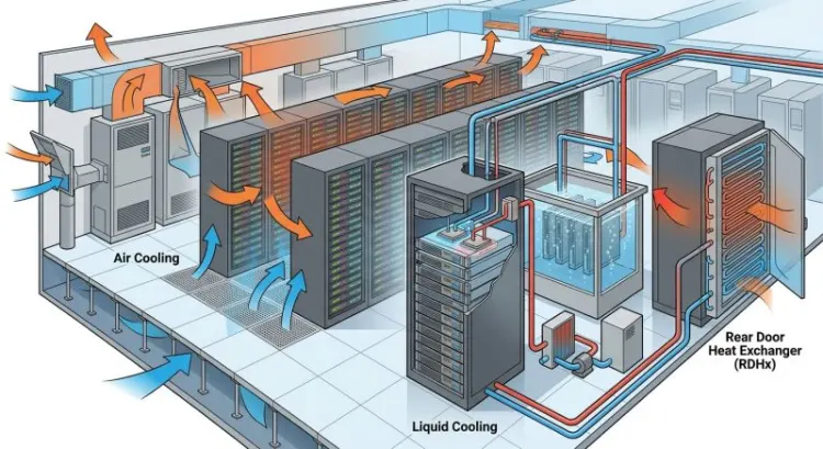 Refroidissement data center : free cooling, CRAH, CRAC et confinement